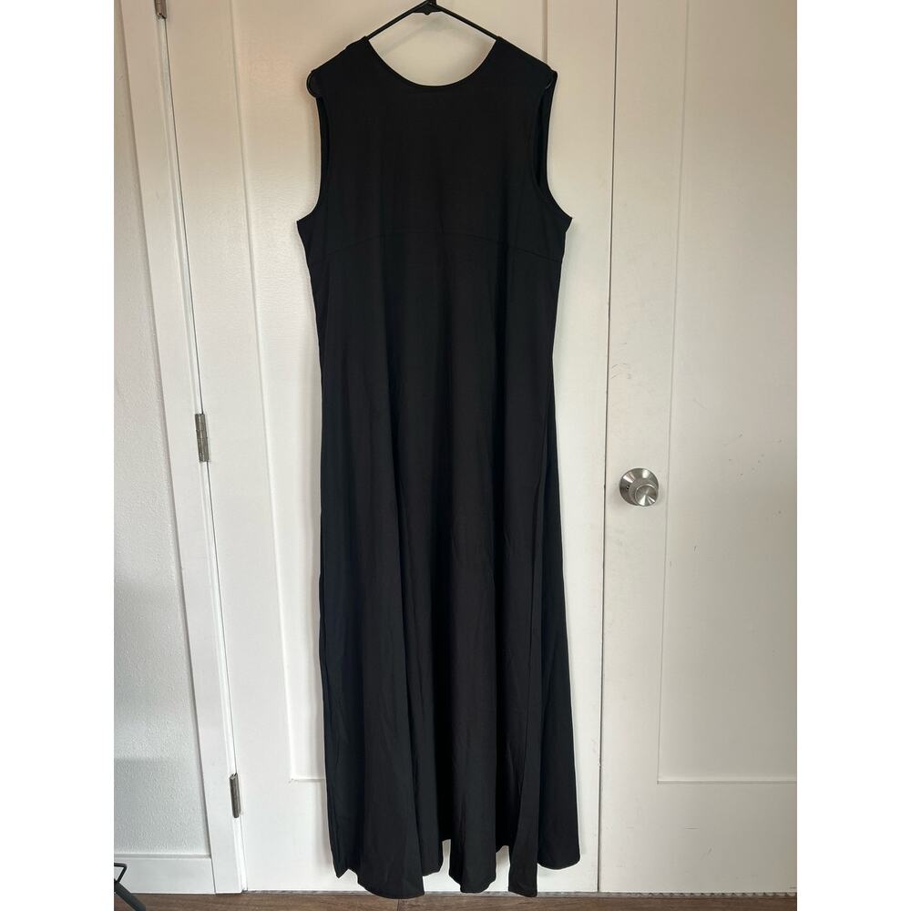 C.O.Z.Y Black Maxi A Line Shift Floor Length‎ Dress Womens sz L